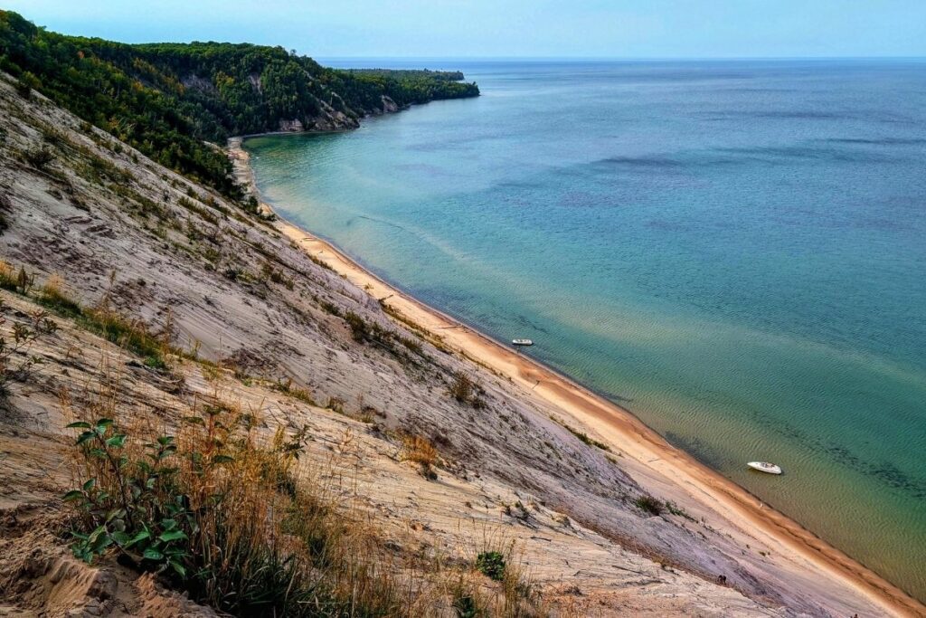 Log Slide Pictured Rocks Michigan